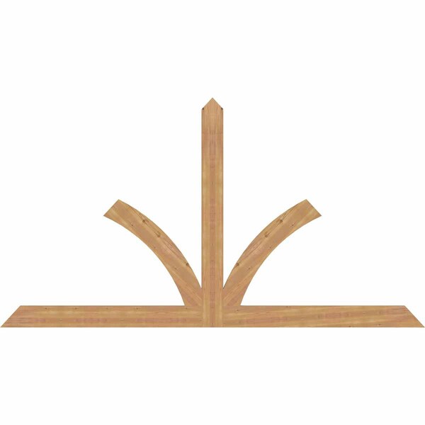 Ekena Millwork Richland Timber Gable Bracket, Western Red Cedar, 108"W x 58"H x 1 1/2"D x 5 1/2"F, 13/12 Pitch GBW108X58X0206RIC00SWR - main